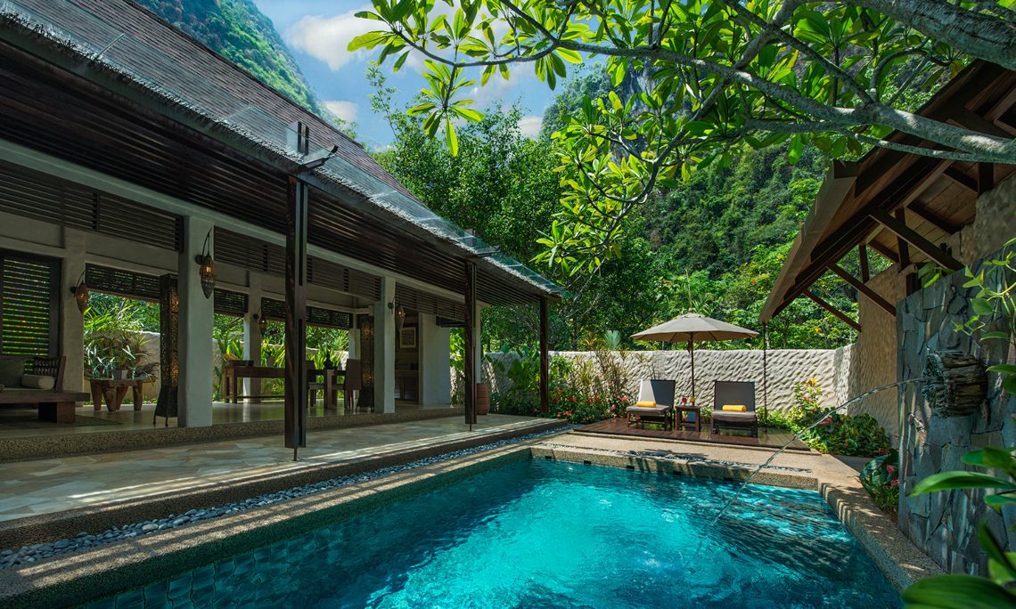 Plunge pool in the Garden Villa, The Banjaran Hotsprings Retreat